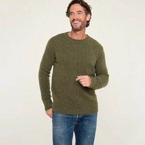 NEW Pacas Men's Baby Alpaca Blend Knit Crewneck Green size XL